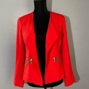 Chico Red Blazer zipper detail